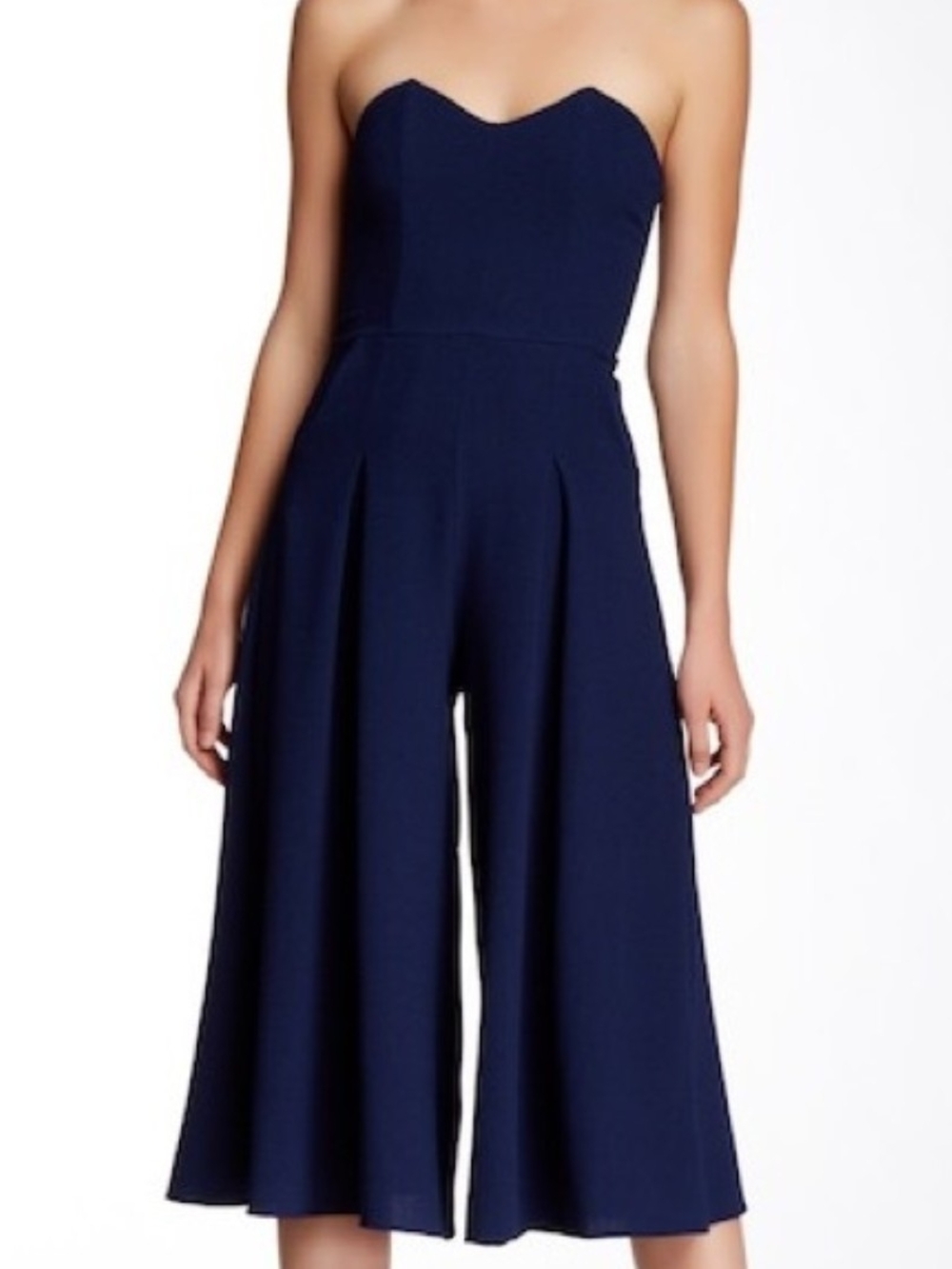 Everleigh Strapless Navy Wide-Leg Jumpsuit